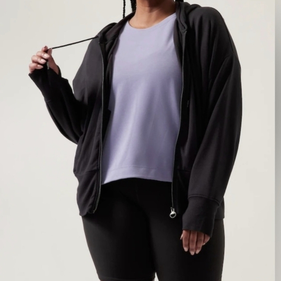 Athleta Balance Full-Zip Hooded Sweatshirt - Size L - Picture 3 of 16